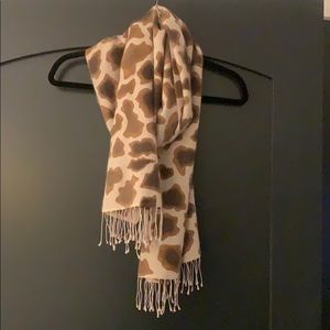 Beige and brown printed scarf